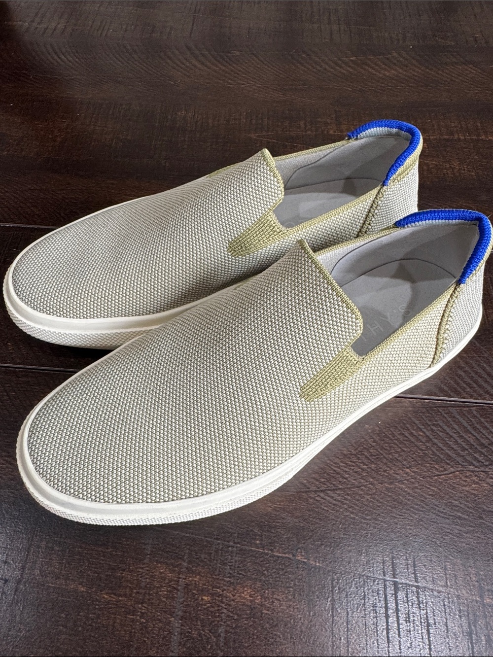 Rothy’s Women’s Slip-On Sneakers in Light Green/Beige